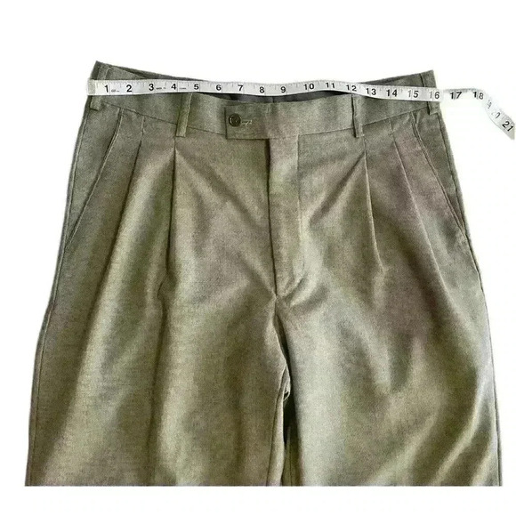 Aldo Ferrari Mens Pants 100 % Wool Rome Italy Size S34 Pleated Formal Office - Picture 13 of 13